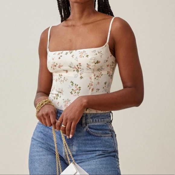 Reformation Tops - Reformation Grace Top (Floral Tank) (2)